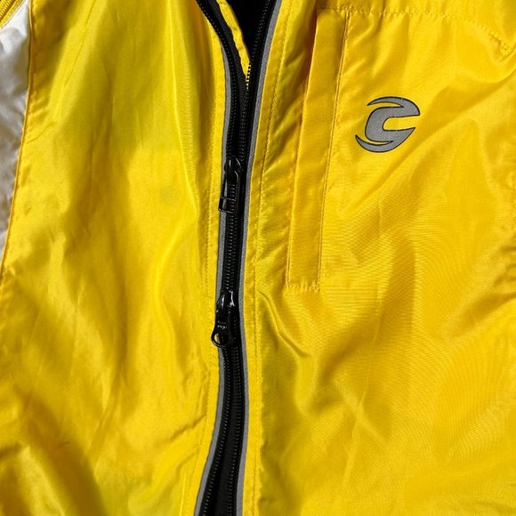 Cannondale Yellow White Cycling Biking Windbreaker Jacket Size Small - Picture 7 of 9